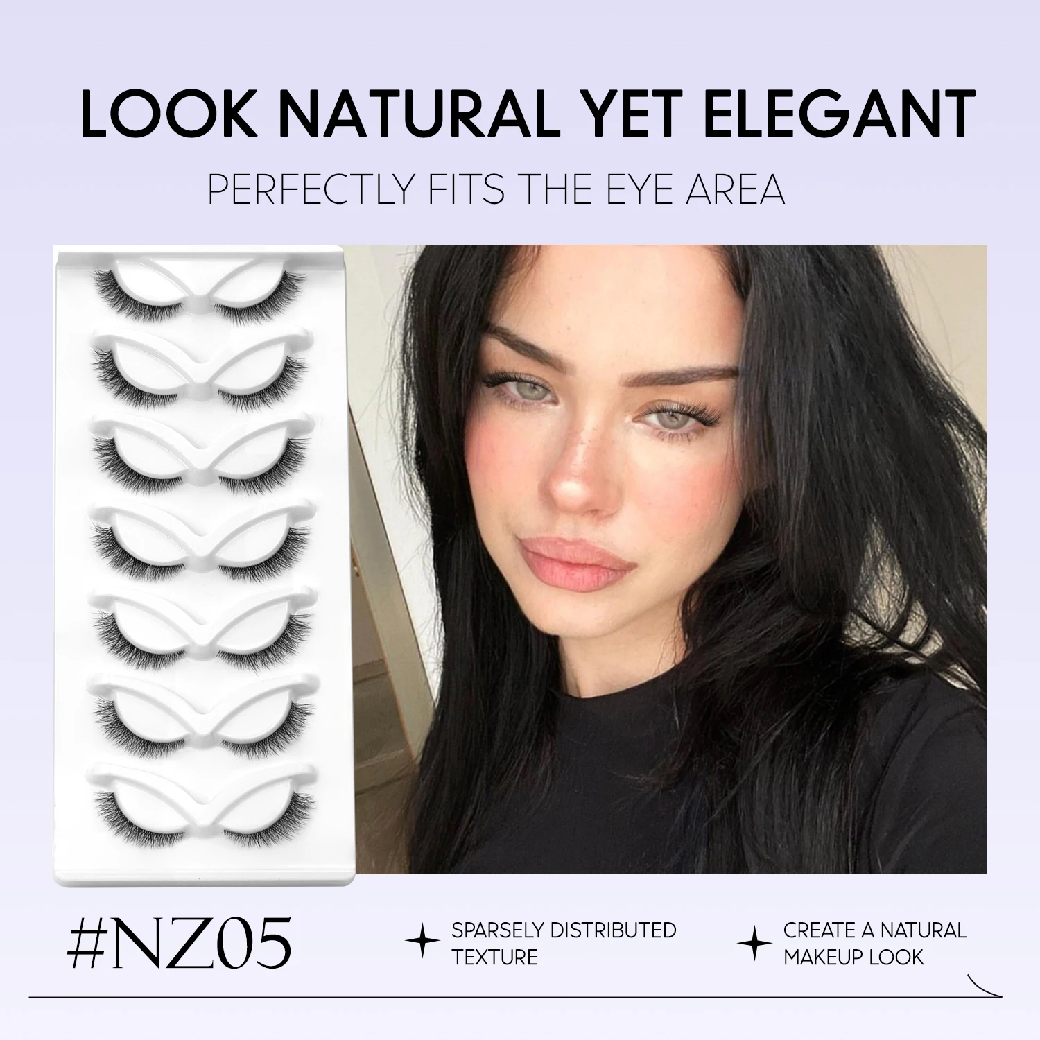 GROINNEYA ナチュラルキャットラッシュ 3Dフェイクミンクまつげ ソフトで自然なロングまつげ ウィスピーつけまつげ カールまつげ 卸売