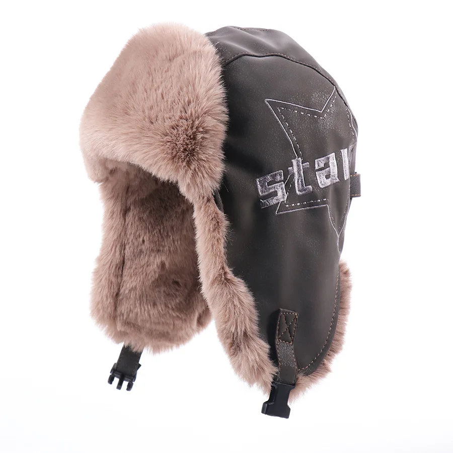 Men Women New Vintage Trapper Hat, Plush Fleece Thickened Fashion Warm Ear‑flap Hat For Autumn And Winter
