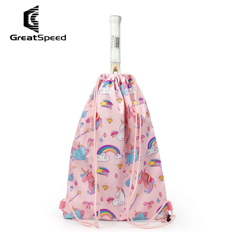 Great Speed High Quality Badminton Racket Sports Bag Fashionable and Lightweight Drawstring Bag Can Accommodate Up To 2 Rackets
