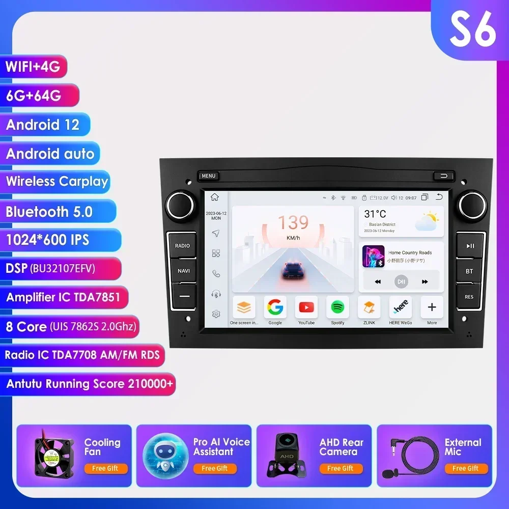 2din Autoradio Android Voor Opel Astra H Corsa C D Vauxhall Vectra Antara Zafira Vivaro Meriva Combo Signum Carplay Multimedia