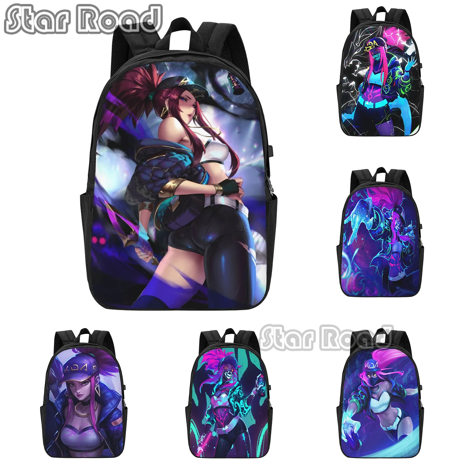 

League of Legends Akall Fashion Backpack Girl School Bags Boys Teenagers Backpack Kids Rucksack Kawaii Backpack