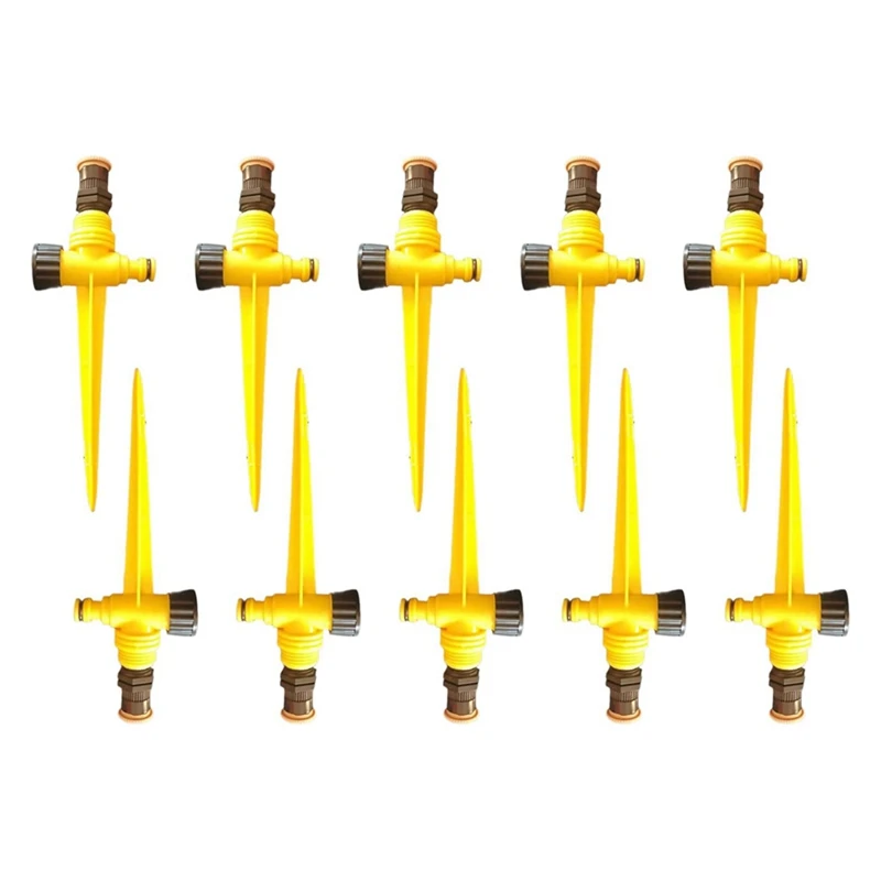 家庭用庭灌漑スプリンクラー簡単な芝生ケア自動 360 度回転散水装置 10 個