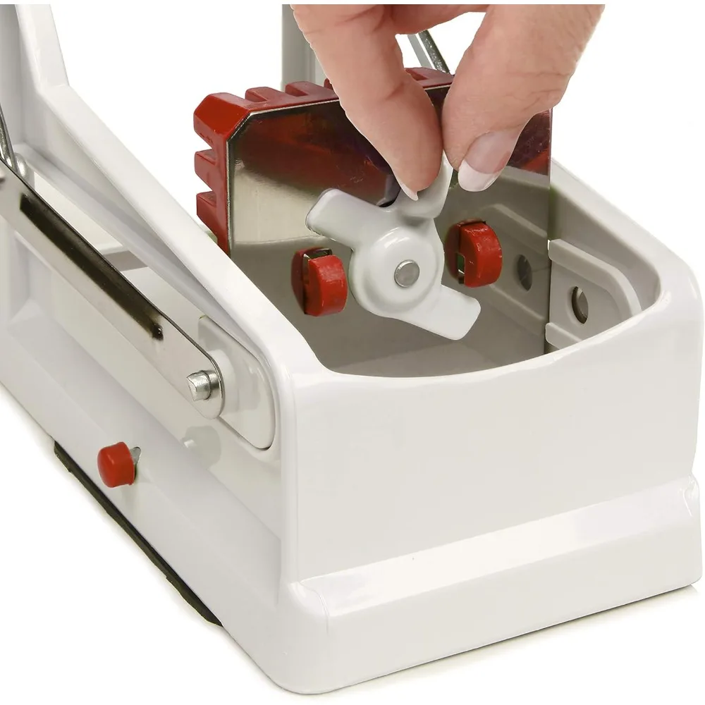 Professional Stainless Steel French Fry Cutter with 2 Blades Heavy Duty Potato Slicer for Fries Vegetables Carrots & Cucumbers