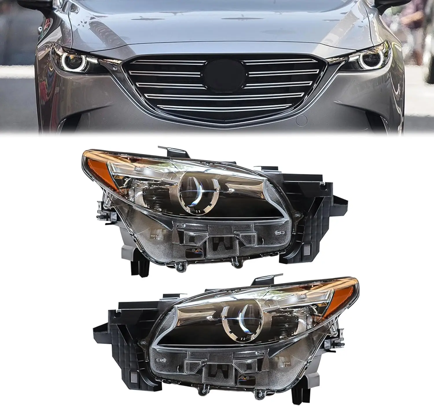 For 2016 2017 2018 2019 2020Mazda CX-9 CX9 LED Front Headlights Assembly w/o ASF Headlamps Headlights TM52510K0B TM52510L0B LHRH