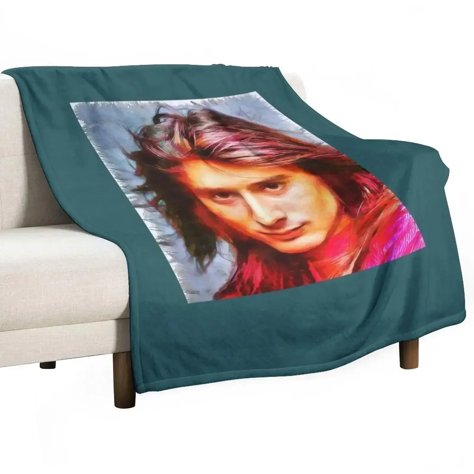 Steve Perry Art Throw Blanket blankets and throws sofa bed Fashion Sofas Flannels Decorative Sofas bed plaid Blankets