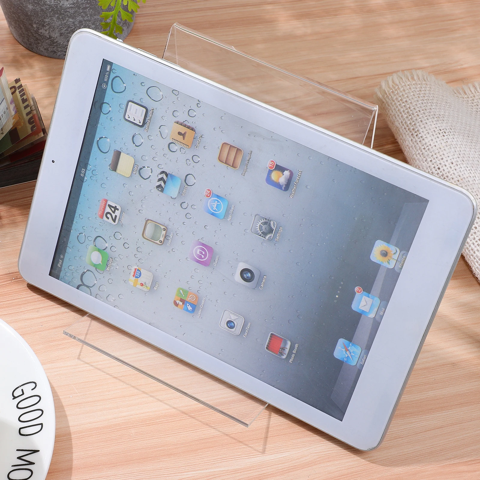 

8Pcs Clear Acrylic Display Stands Slant-Back Racks for Book Holder Photo Frame Album Desktop Holder Stable Acrylic Racks