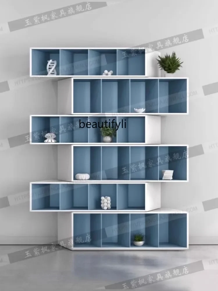 Modern simplicity, bookshelf floor cabinet creative locker Italian minimalist living room home decoration cabinet