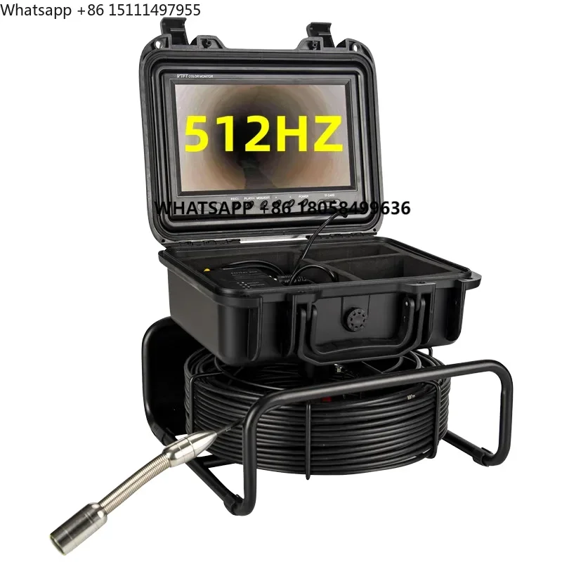 Hot Sale 1080P Endoscope 512 HZ Self Leveling Industrial 23 mm Sonde Head Drain Pipe Inspection Sewer  with Locator