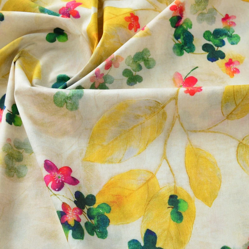 

Stretch Poplin Cotton Fabric, Handmade DIY Clothing cloth, Skirt, Cheongsam Shirt, Clothes Fabric, Flower sewing Cloth, 145x50cm