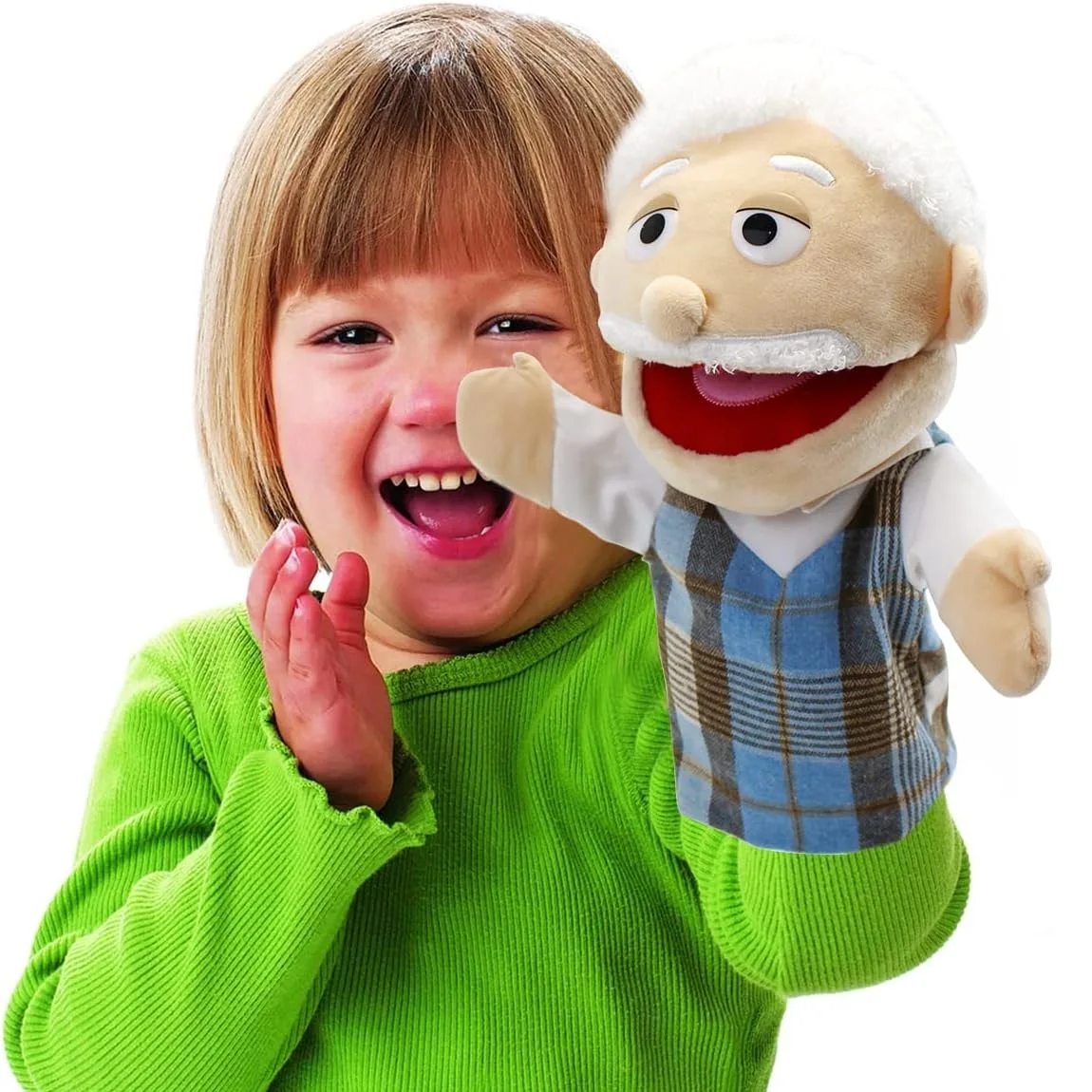 دمى يد الجد - دمى يدوية قطيفة ناعمة ألعاب تفاعلية لعب الأدوار رواية القصص للأطفال، اللعب الخيالي