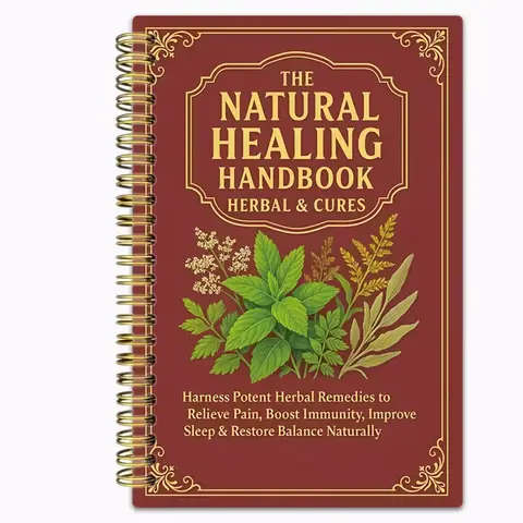 Natural Remedies Handbook with Ancient Cures for Family Health PP Cover Waterproof Notebook for Home Office Travel Gift