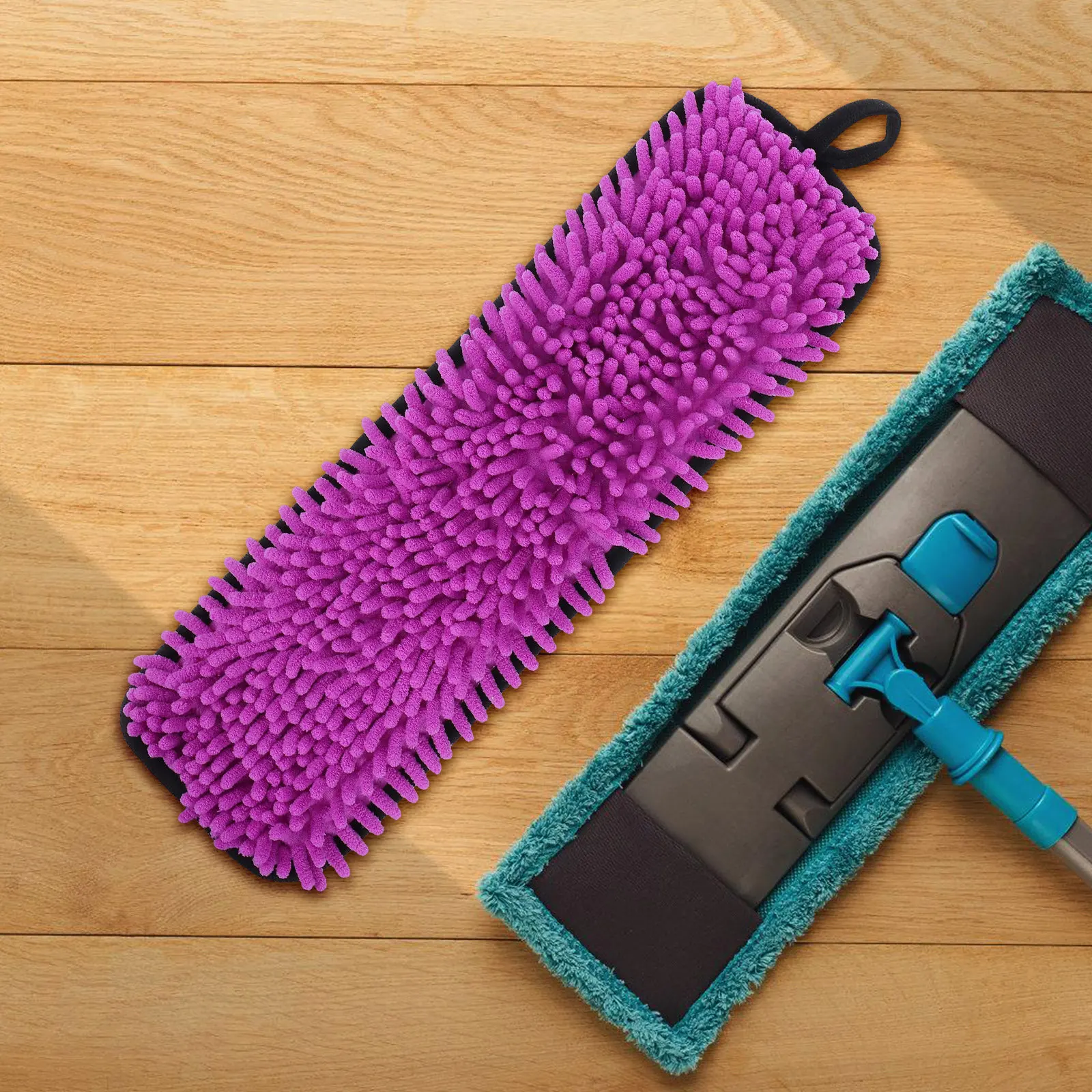 Chenille Mop Pads 4 Pack Reusable High Absorbency Microfiber Refills for Wet Dry Hard Floors