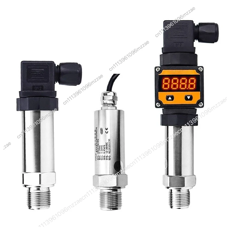 

Diffused Silicon Pressure Transmitter with Digital Display 4-20mA Pressure Sensor High Precision Water Pressure Hydraulic Air
