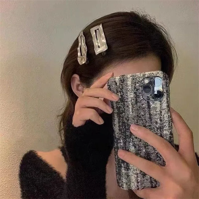 Punk Irregular Metal Hairpins Harajuku Wavy Headwear Side Bangs Fix Barrette Retro Hair Clip Hairgrip Women Hair Accessories Y2k