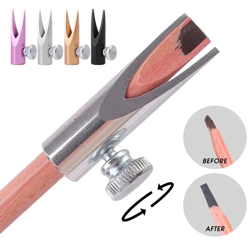 Eyebrow Pen Sharpening Set Waterproof Wild Wooden Eyebrow Tattoo Makeup Microblading Eyebrow Pencil Enhancer with Sharpener Tool