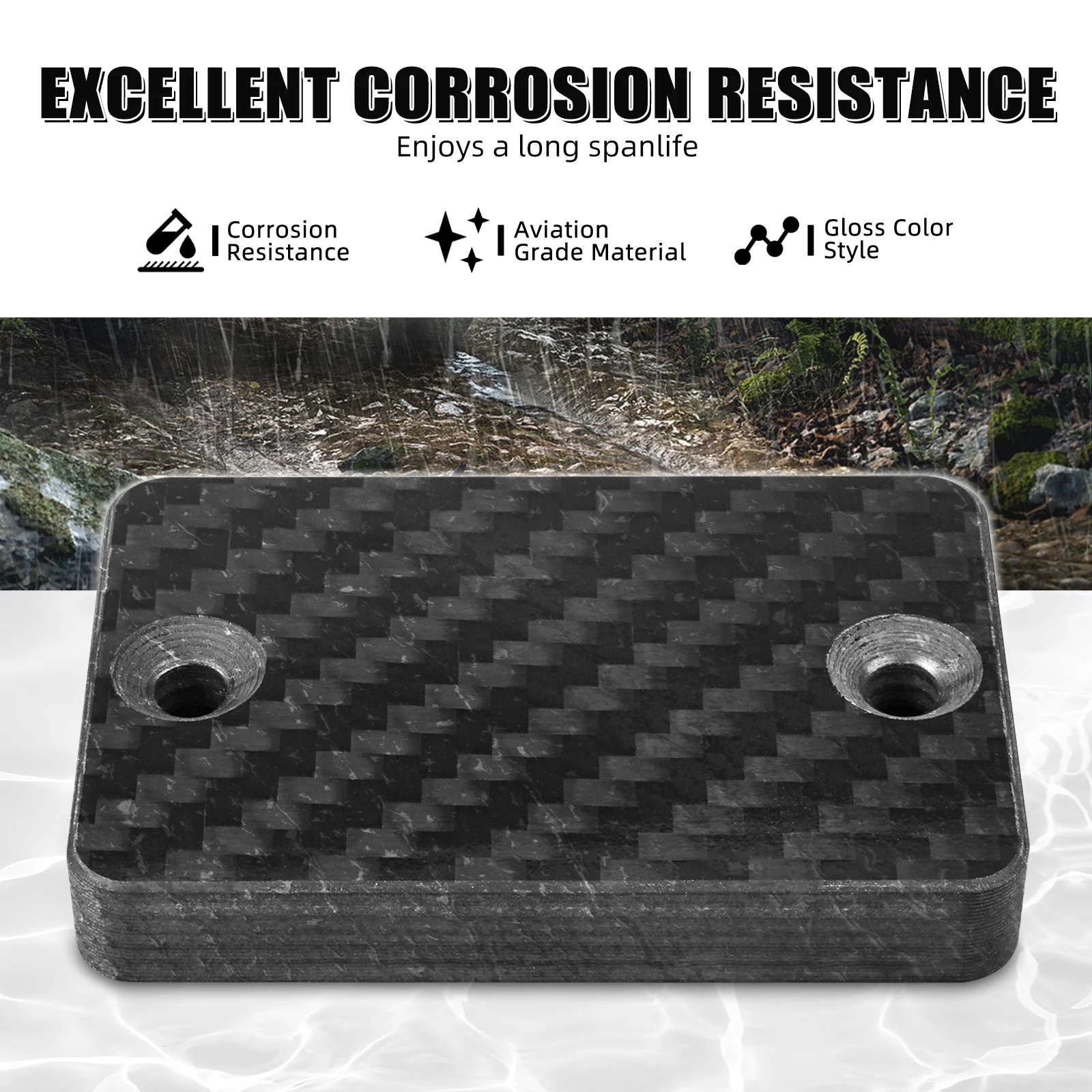 NICECNC ATV cubierta de depósito de freno delantero para Yamaha Raptor 700 250 125 YFZ450R EDICIÓN ESPECIAL Grizzly 550 700 fibra de carbono