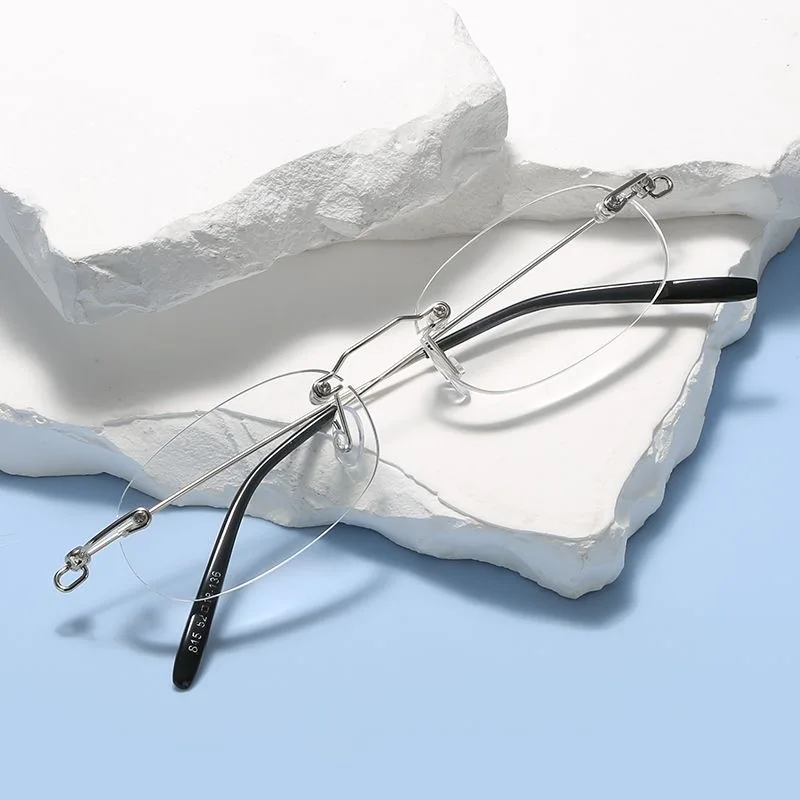 Ultraleichte TR90 Speicher Metall Randlose Lesebrille Männer & Frauen Presbyopie Brillen Mode Randlose Brillen Gute qualität