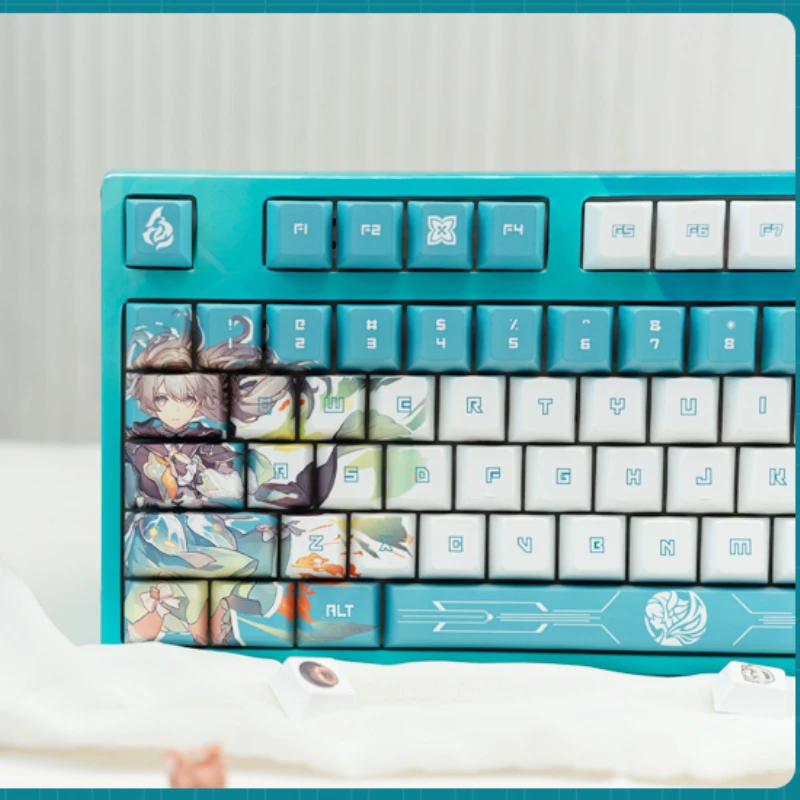 Honkai: Star Railt Keycaps Original Design PBT Cartoon Anime Keycap Customization Firefly Mechanical Keyboard Keycap Accessories