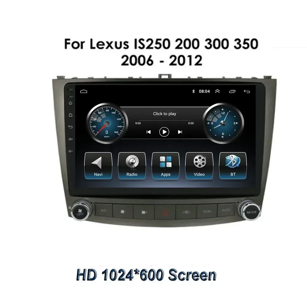 2 Din Android 13 Car Stereo Radio DVD GPS Multimedia Video Player 5G WiFi DSP Carplay For Lexus IS250 IS300 IS200 IS220 IS350