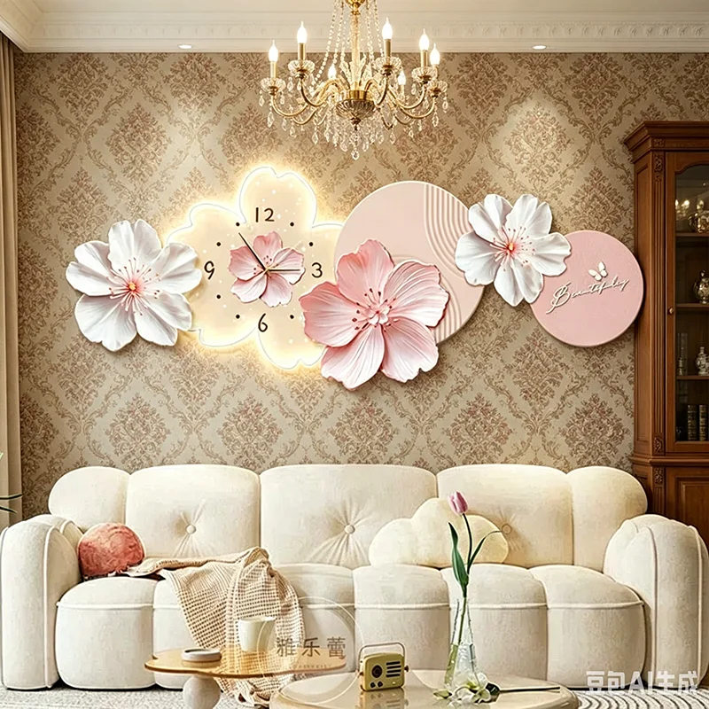 Creative Nordic Wall Watch Lounge Unique Modern Aesthetic Art Mural Universal Wall Clocks Cartoon Reloj De Pared Home Furniture