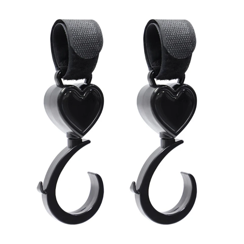 

2pcs Stroller Hook Stroller Bag Hook Bike -bike Hooks 360Degree Rotating Pram Shopping Hooks Stroller Hanger Hooks