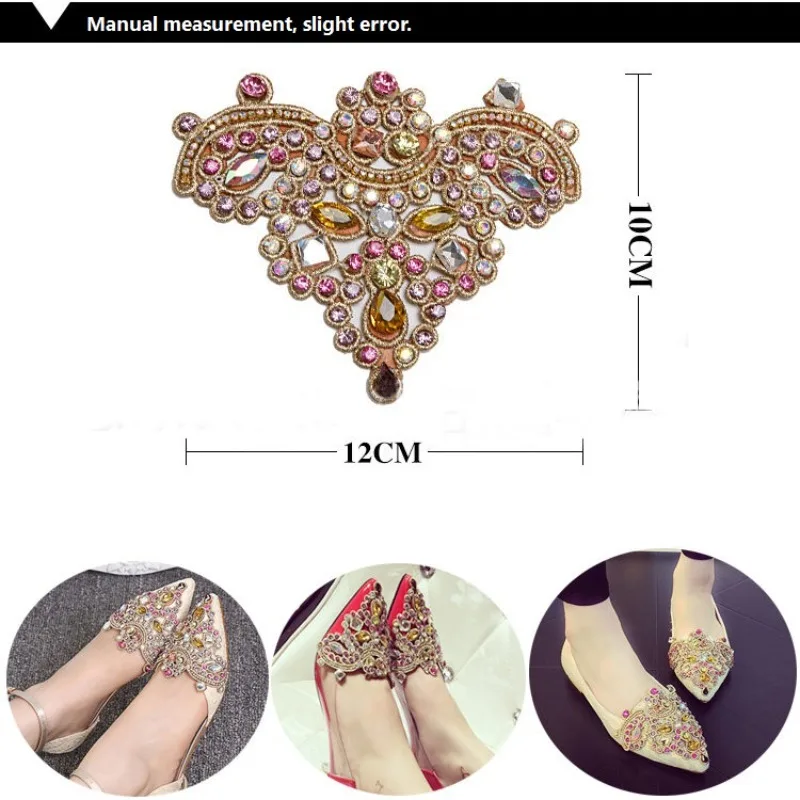 Crystal Handcrafted Beaded Shoes Buckles Sandals Accessory DIY Decorative Shoe Flower Slippers Jewelry Accessories