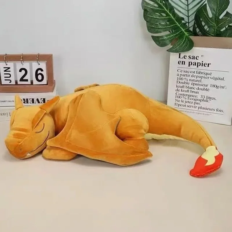 

50cm Pokemon Charizard Large Lying Sleeping Plush Pillow Soft Stuffed Dragon Toy Doll Sofa Back Hug Pillow Surprise Gift