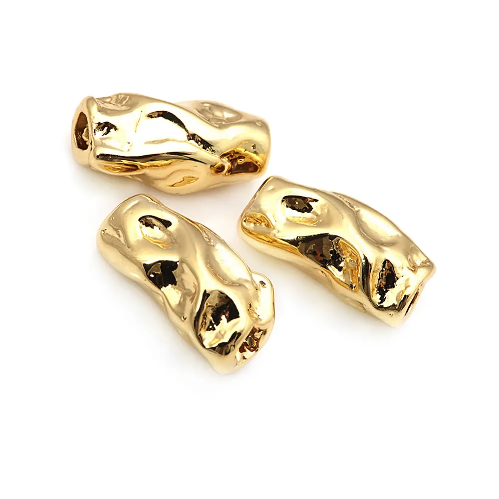 18K Gold Farbe Messing Unregelmäßige Rohr Halsketten Armbänder Spacer Perlen Hohe Qualität Diy Schmuck Machen Zubehör für Frauen – Detail 9