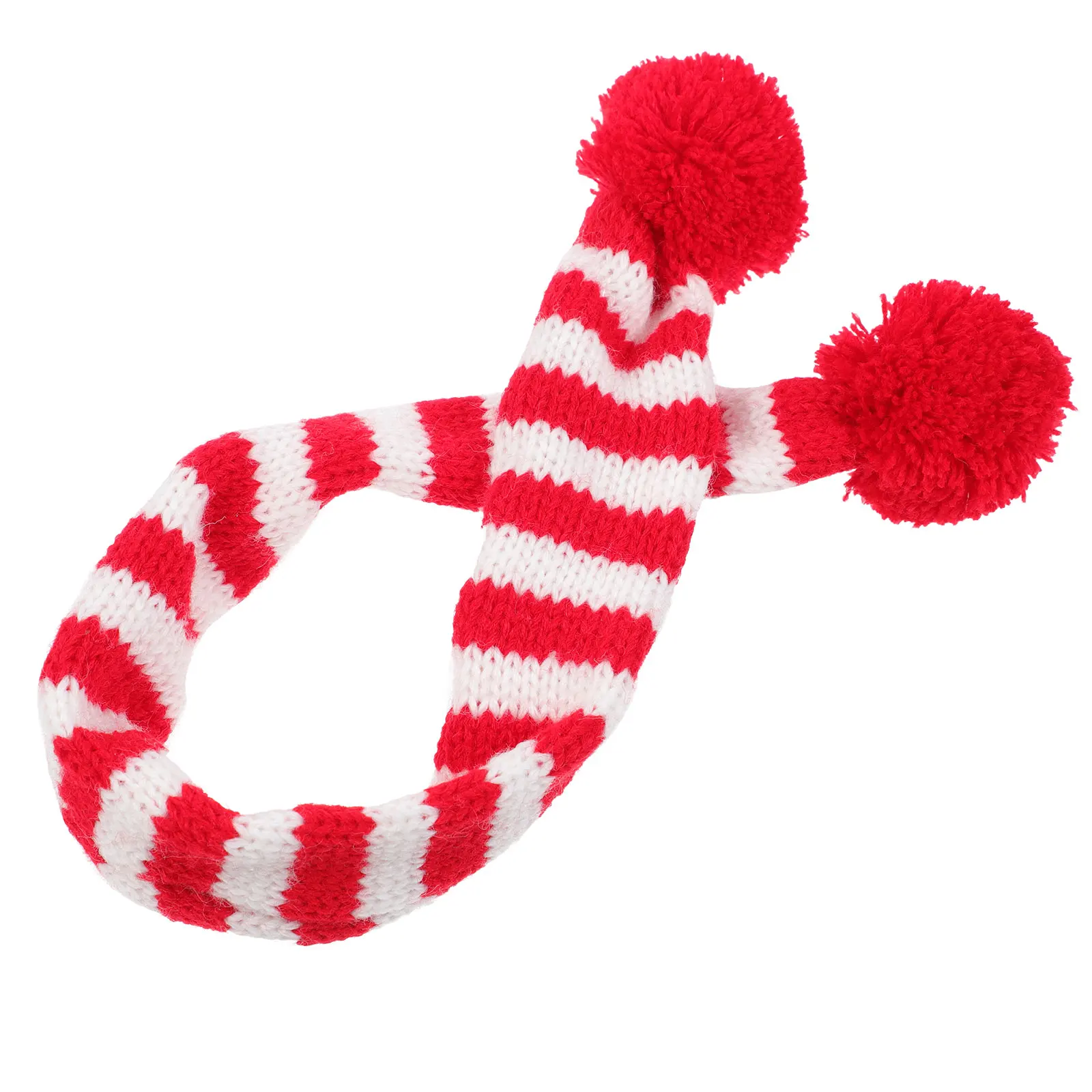

Christmas Pet Scarf Soft Wool Warm Dog Clothing Festive Atmosphere Gift Creative Decorative Accessory Pet Christmas Striped Cat
