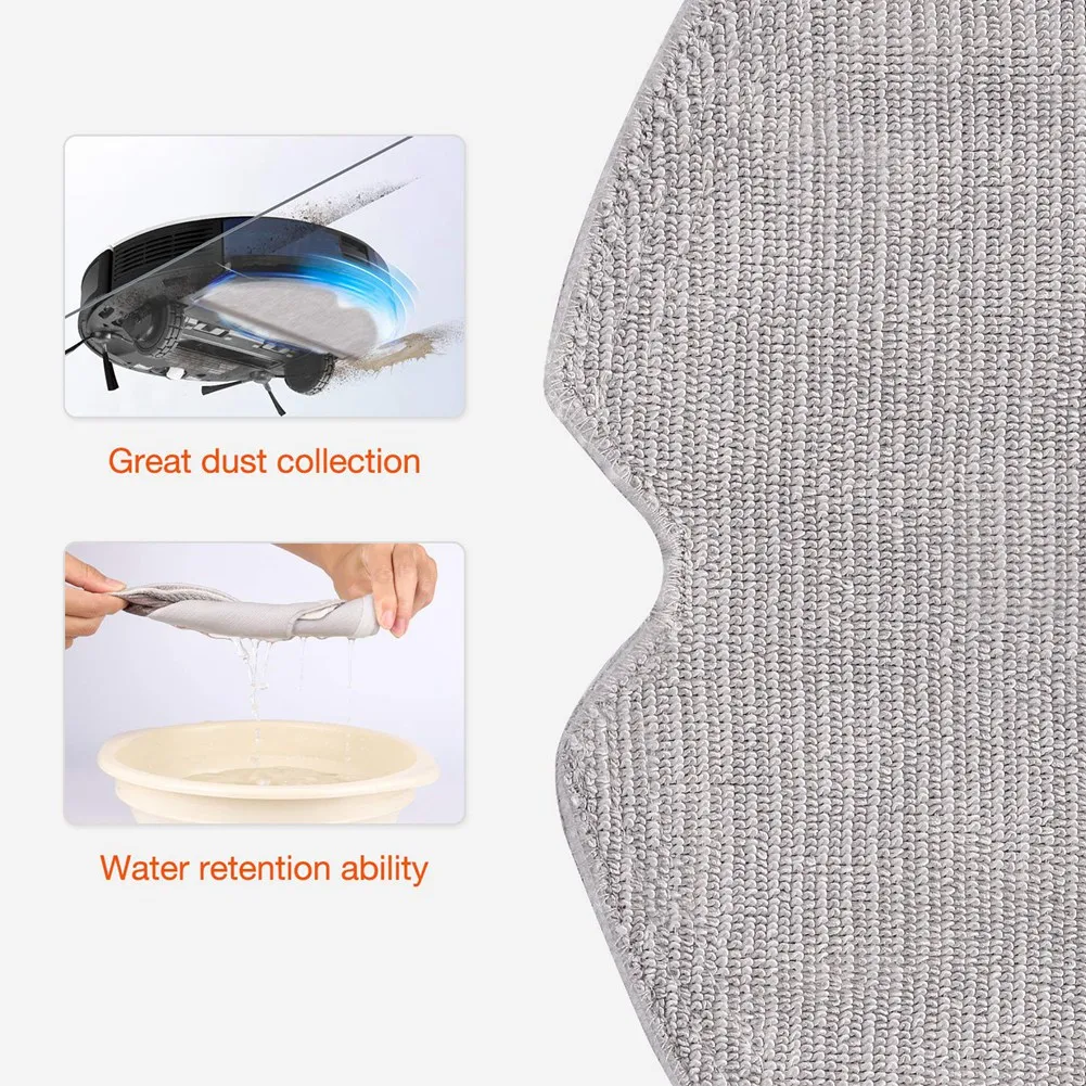 6Pcs Full Coverage Mopping Cloths for S5 S50 S51 S55 S6 S6 MAXV S5 MAX E25 E35 Vacuum Cleaner