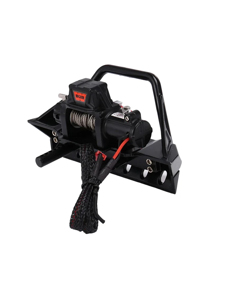 Metal Front Bumper With Winch LED Light For Axial SCX10 SCX10 II III Traxxas TRX-4 TRX4 1/10 RC Crawler Car Upgrade Parts