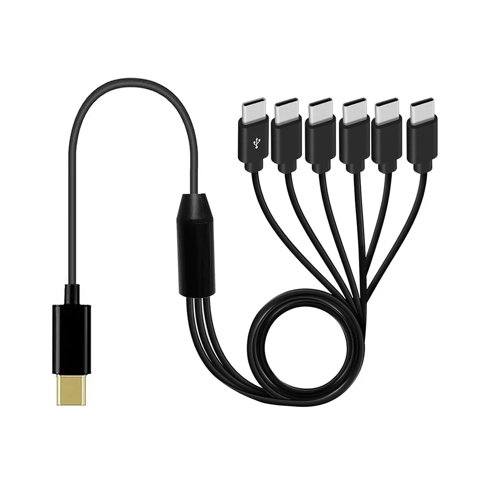 

USB C 1 to 6 Charging Cable 6 Port Multi Type C or micro usb Splitter Cord 5V 3A for Phone Tablet