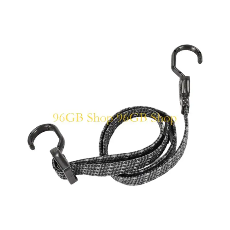 

96GB Motorcycle Luggage Rope Cord 100cm Reflective Bike Luggage Strap with Hooks