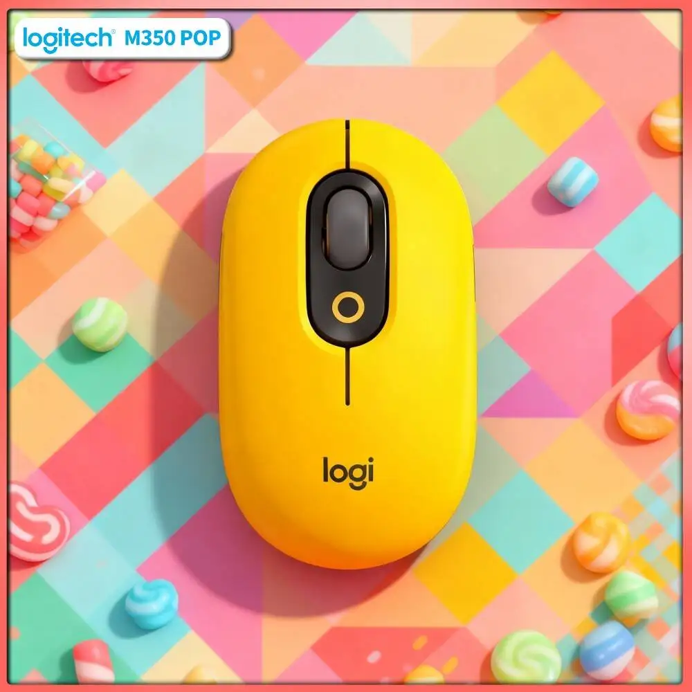 Logitech M350 POP Pebble Mouse Optical Tracking USB Receiver Magnetic Storage for Home Photo Studio Editing Workspace Use