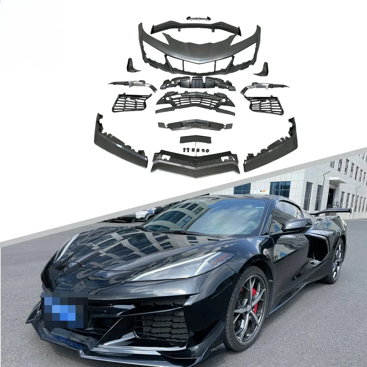 Auto C8 Z06 style Front Bumper Modification Car Body Kit For Chevrolet Corvette BodyKit