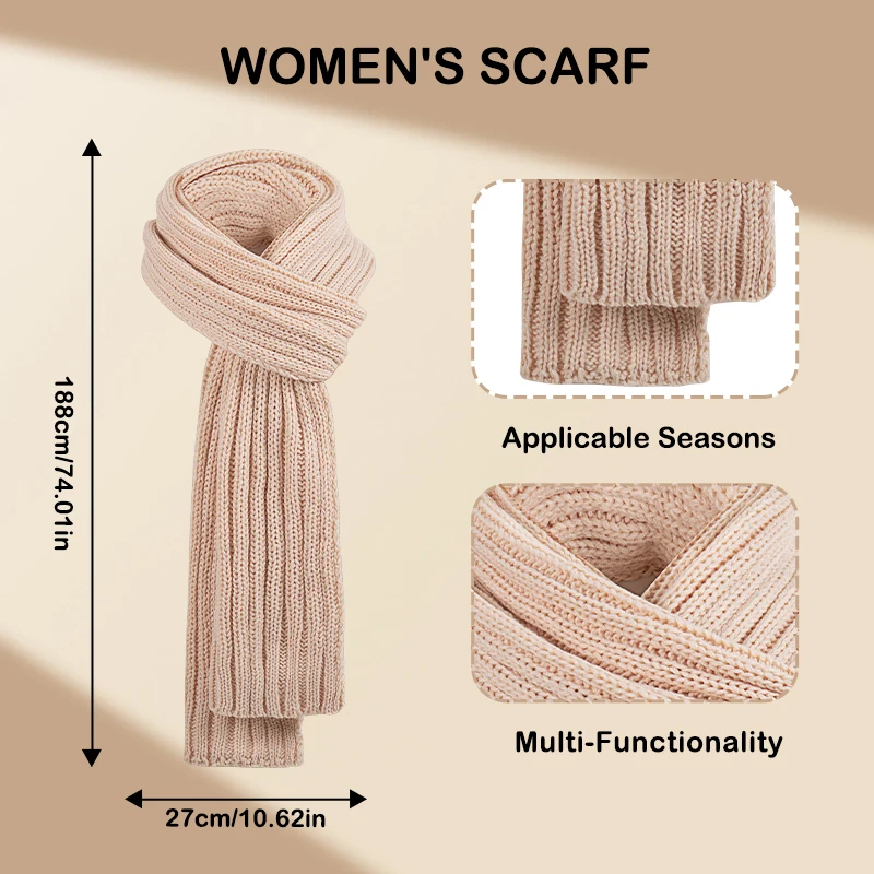 Chapéu de pompom casual de inverno feminino, luvas elásticas e quentes, cachecol longo de malha, conjunto de três peças, solto e confortável