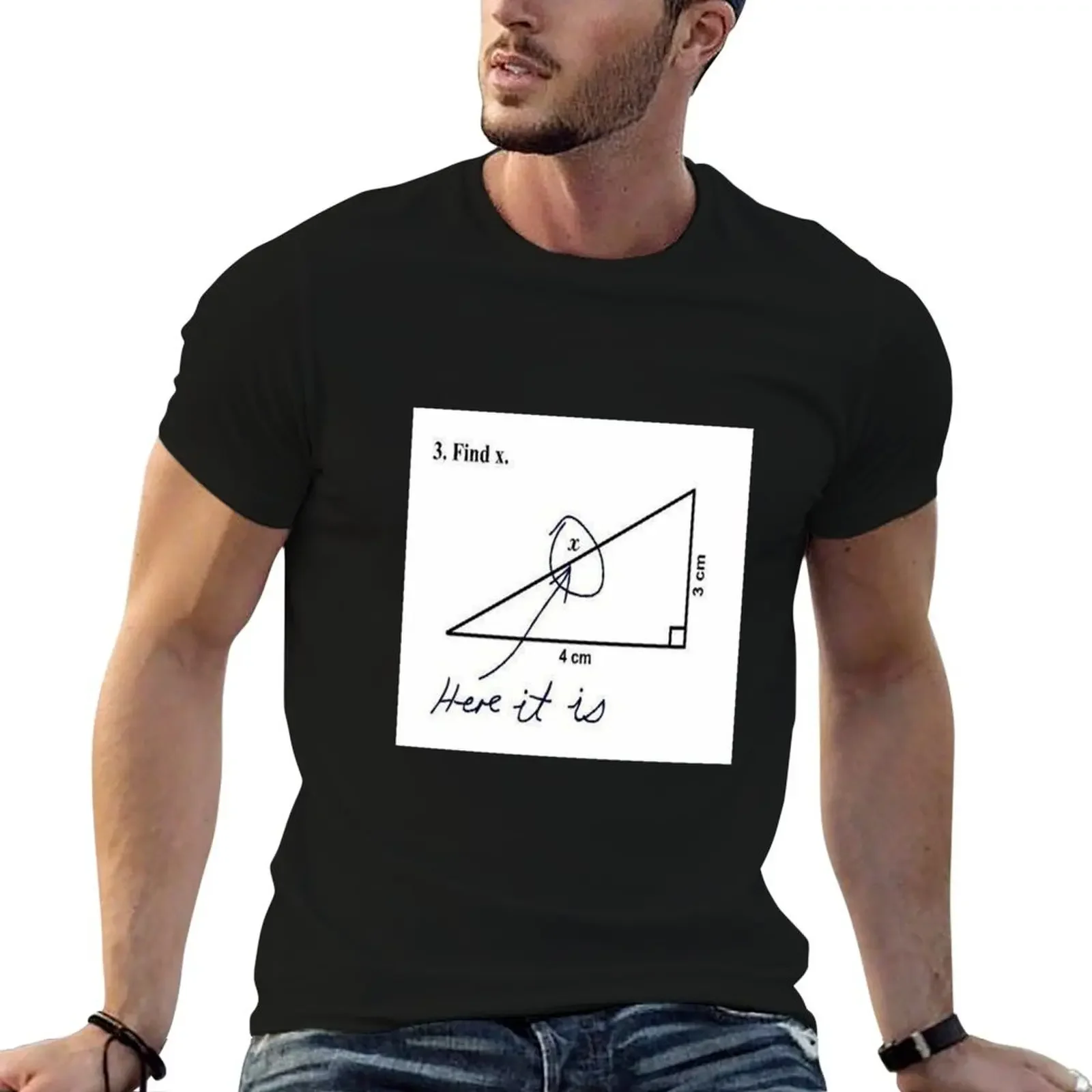 Find X Math Joke T-Shirt T-shirts oversize Luxury man shirts men