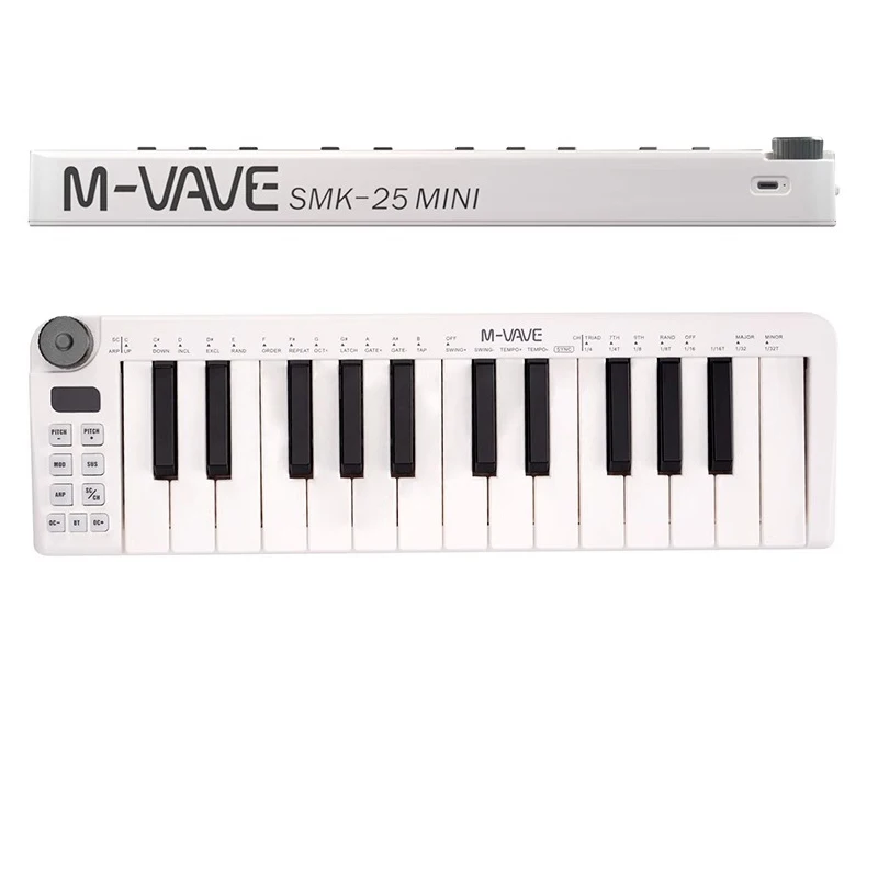 M-VAVE SMK25 II MIDI Keyboard Controller Percussion Pad Music Combat Arranger Bluetooth