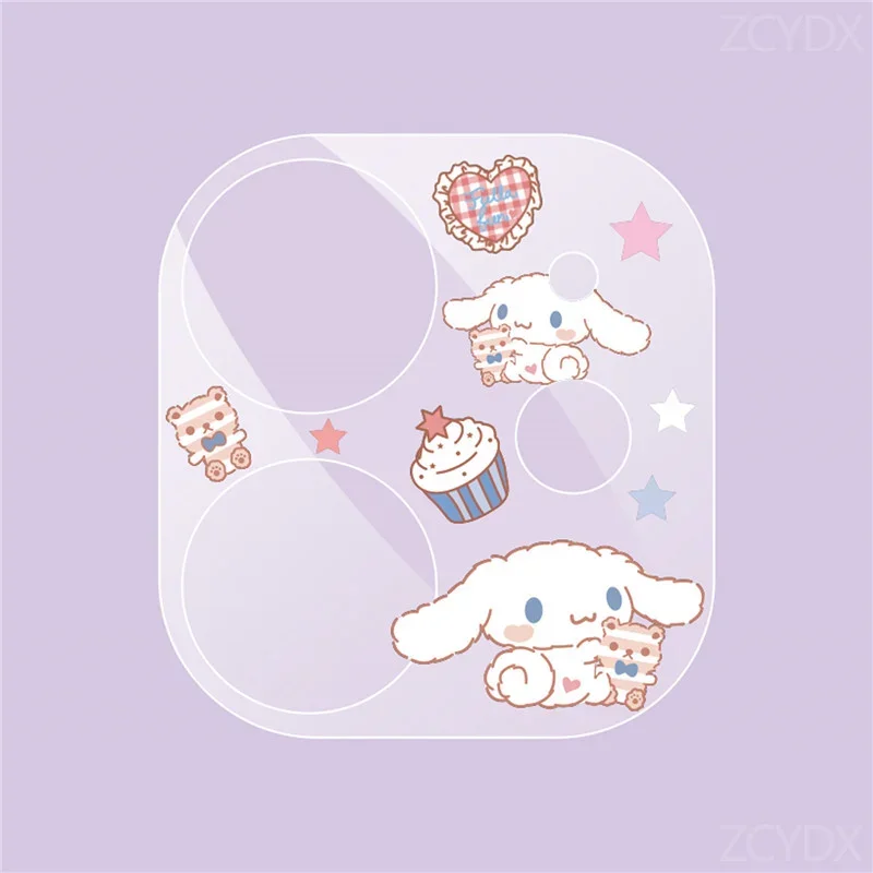 Sanrio Hello Kitty Transparent Camera Lens Protector for IPhone 14 13 12 11 Pro Max Mini Kawaii Anime Tempered Glass Lens Film