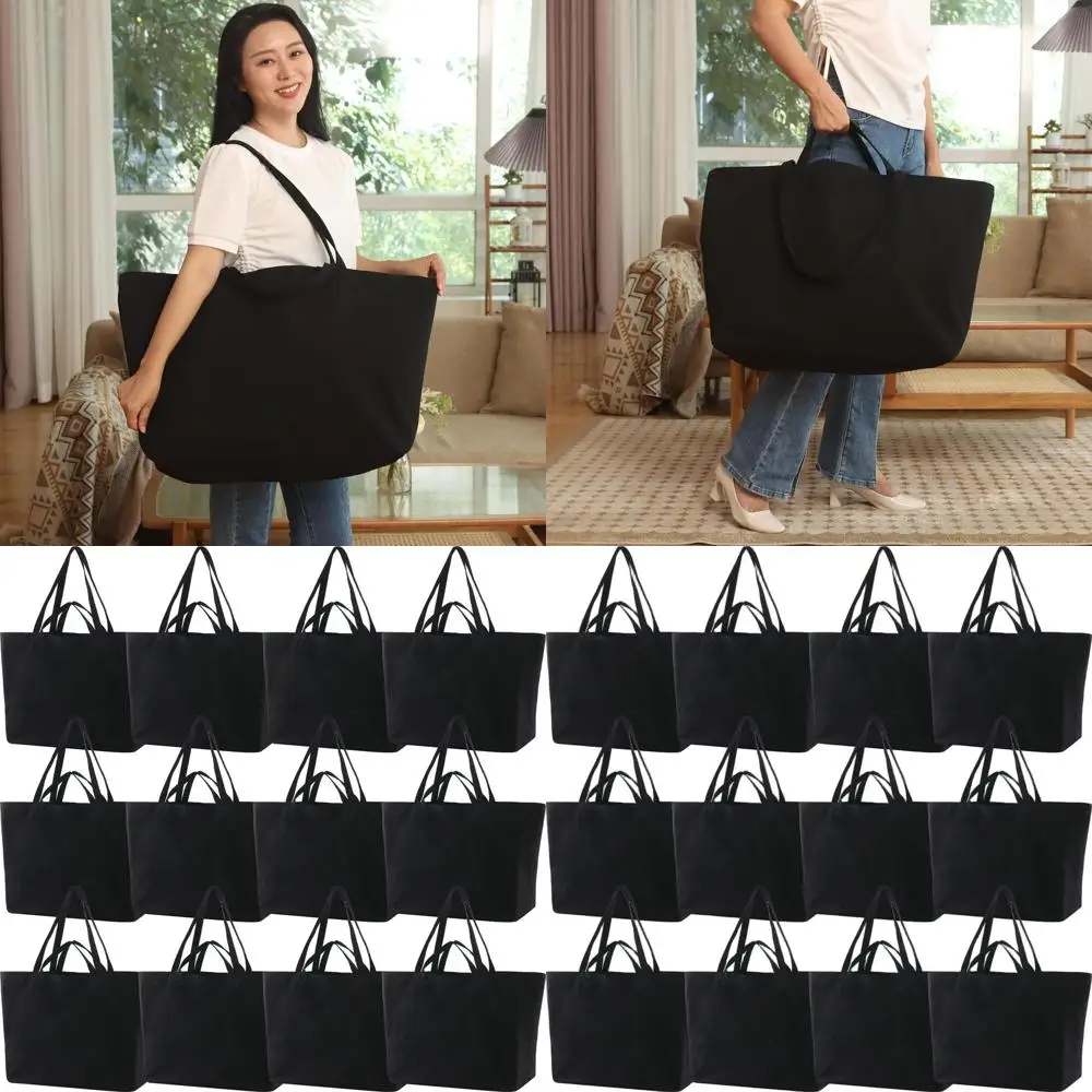 

Большая прочная холщовая сумка-тоут - 27 x 16 x 8 дюймов, очень большая многоразовая сумка для покупок и пляжа