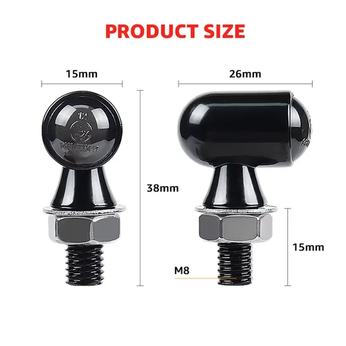 Imagen 2 del producto Luz de señal de giro para motocicleta, luces LED intermitentes de 12V y 8mm para Honda, Yamaha Bobber, Cafe Racer