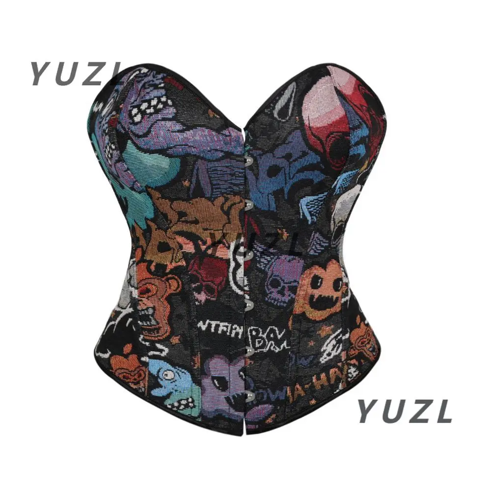 مشد نسائي جديد لجمجمة الهالوين مكون من 6 أزرار لعام 2025 #1