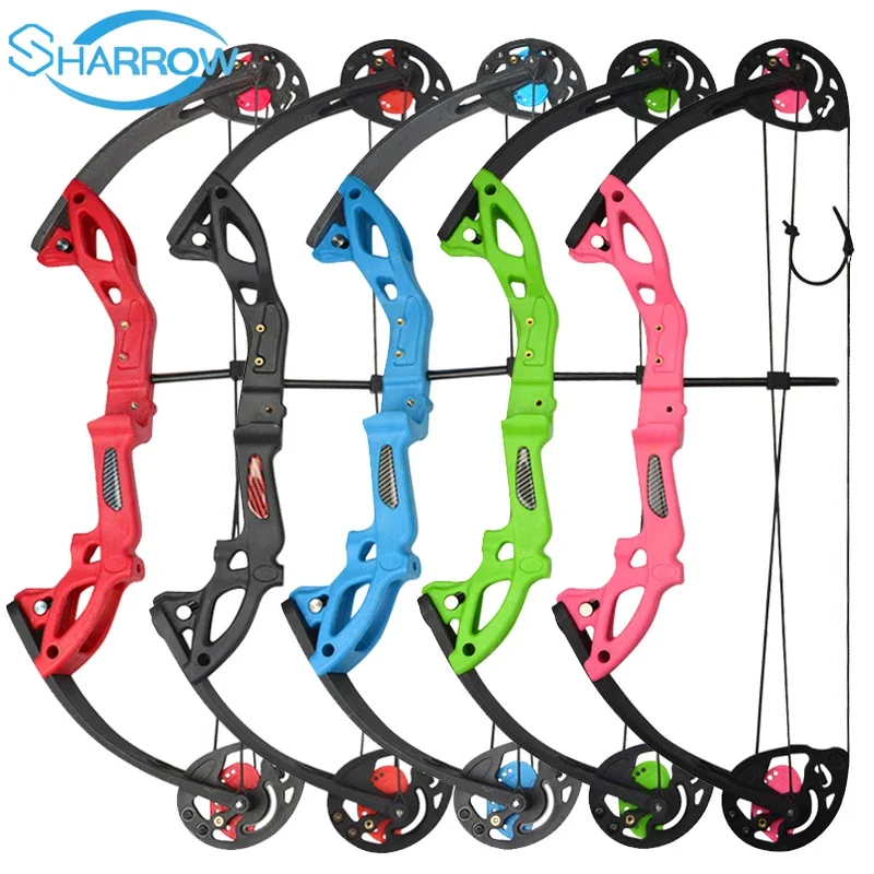 Archery Compound Bow With All Accessories Shooting Arrows and Target Paper Sights Arm Guard Arrow Rest Slingshot Hunting