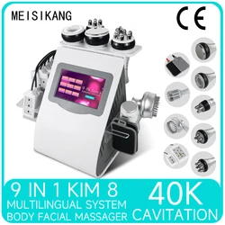 MEISIKANG KIM8 9 in 1 40K Cavitation Ultrasonic  Burn Fat Weight Loss Massage Ems Body Shaping Machine Anti Cellulite Massager