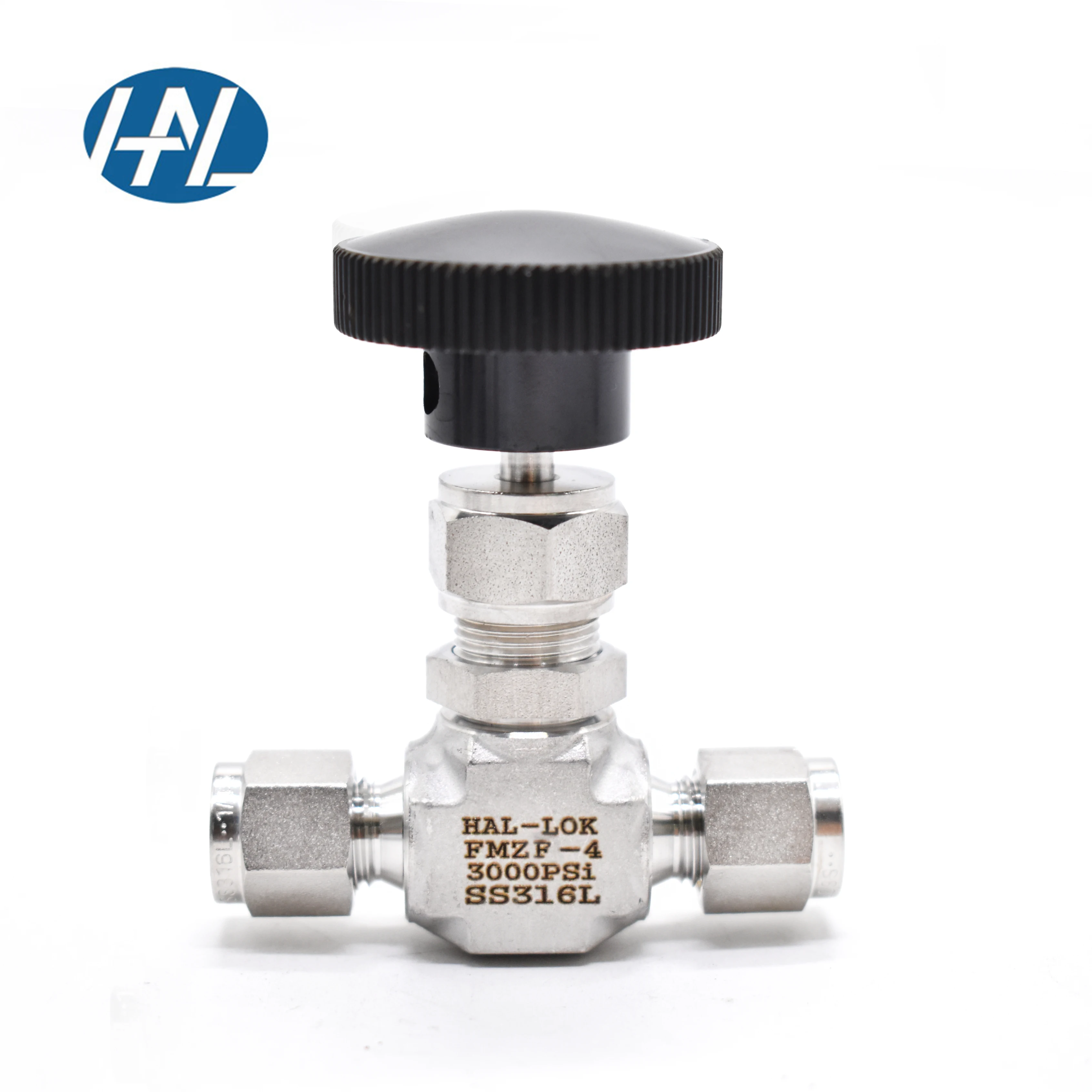 

Нержавеющая сталь 316L, регулирующий клапан потока 3000PSI, запорный клапан, 1/2NPT, прямой игольчатый клапан с двойными наконечниками