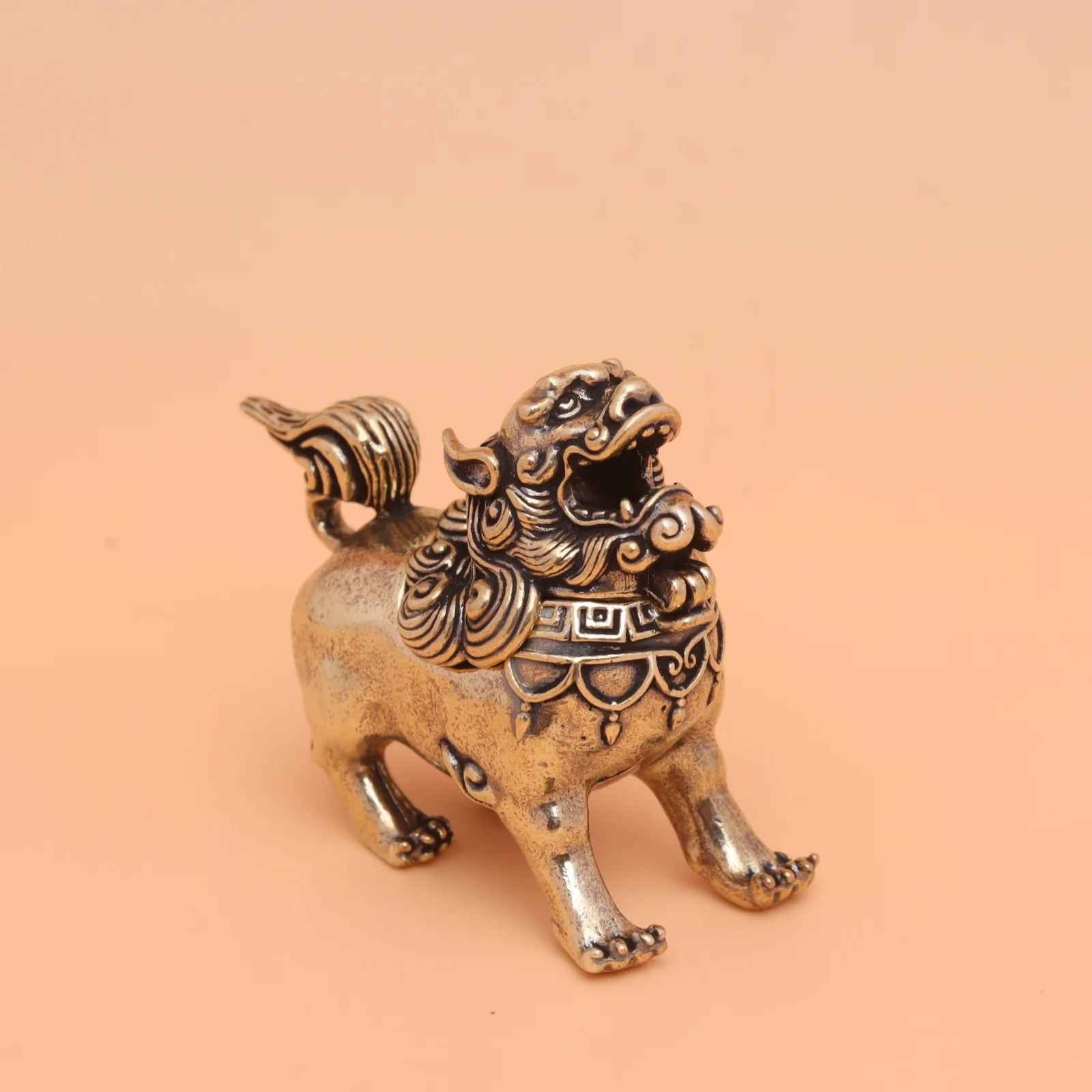 73g Copper Design Tibetan Style Mini Bronze Kirin Incense Burner Censer Craft Home Decors Living Yoga Kung Fu Room Ornaments