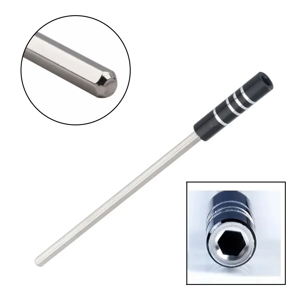 Magnetic Metal Shaft Extension Bar Rod Socket Adapter Screwdriver Bit Holder For 1/8\