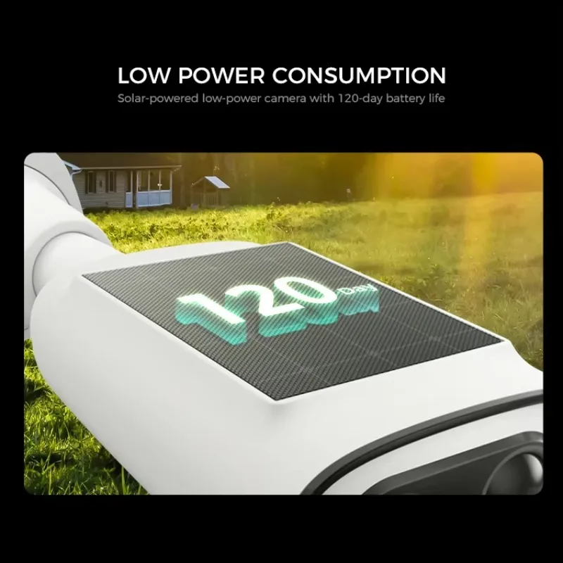 กล้องวงจรปิดติดตั้งบ้าน ระบบ Tuya Smart รองรับ Alexa ภาพสีเต็มรูปแบบ ความละเอียด 2K เชื่อมต่อผ่านเว็บและ Wifi ใช้พลังงานแสงอาทิตย์