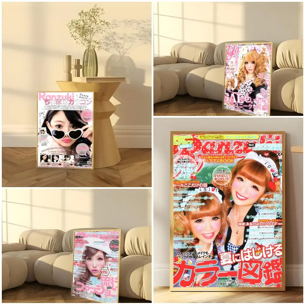 Popteen-en G-gyaru Fashion Harajuku Kana Nishida Painting Calligraphy Scandi minimalist Nursery print Oil painting effect
