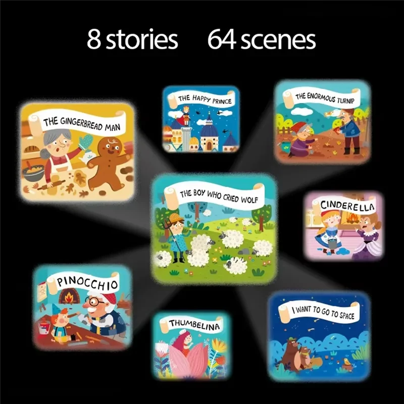 

Early Educational Baby Luminous Story Projector Night Light Flashlight For Children Sleeping Story Machine